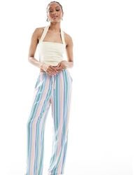 Vero Moda - Easy Tie Waist Wide Leg Trousers - Lyst