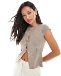 ASOS - Knitted Cardigan With Cap Sleeves - Lyst