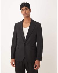 ASOS - Slim Linen Blend Suit Jacket - Lyst