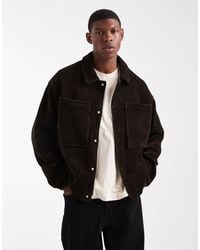 ASOS - Waffle Cord Harrington Jacket - Lyst