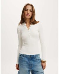 Cotton On - Hooded Blake Henley Long Sleeve - Lyst