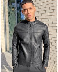 Jack & Jones Leather jackets for Men | Online Sale up to 48% off | Lyst  Australia