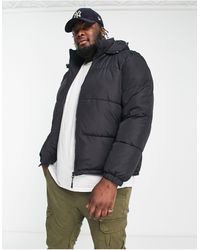 Brave Soul - Plus Puffer Jacket With Hood - Lyst