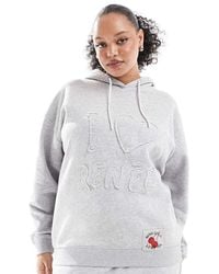 Renee Studio - Sudadera Extragrande Con Capucha Y Parche Del Logo "I Heart Renee" Exclusiva De Plus (Parte De Un Conjunto) - Lyst