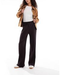 Miss Selfridge - Rib Wide Leg Trouser - Lyst