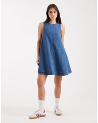 Tommy Hilfiger - A-Line Chambray Mini Dress - Lyst