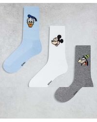 ASOS - 3 Pack Disney's Mickey Mouse And Friends Socks - Lyst