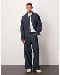 ASOS - Jean d'ensemble coupe ample à rayures - brut - Lyst