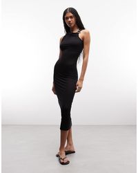 Barbour - Cinzia Drape Neck Hardware Midi Dress - Lyst