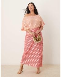 Never Fully Dressed - Tilly Off Shoulder Metallic Maxi Dress - Lyst