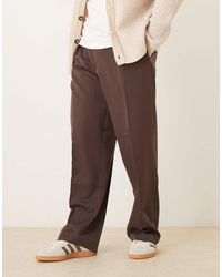 ASOS - Smart Wide Leg Trouser With Belt - Lyst