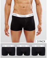 Calvin Klein - – tief sitzende unterhosen aus stretch-baumwolle, 3er-pack - Lyst