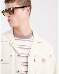 Levi's - Workwear sunrise - veste unisexe style camionneur en jean à carreaux - écru - Lyst