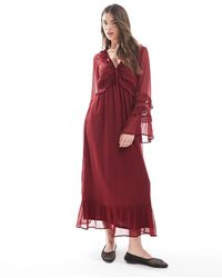 Wednesday's Girl - Floaty V-Neck Midaxi Dress - Lyst