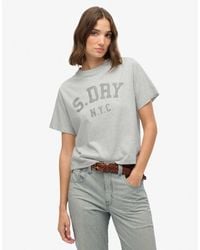 Superdry - – athletic – locker sitzendes basic-t-shirt - Lyst