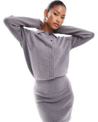 Aria Cove - Knitted Collar Detail Bodycon Mini Jumper Dress - Lyst