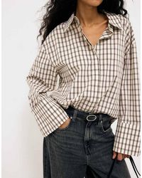NA-KD - Cuff Detail Oversized Cotton Shirt - Lyst
