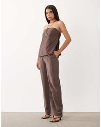 Abercrombie & Fitch - Wide Leg Tailored Trouser Co-Ord - Lyst