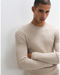 ASOS - Essentials Micro Rib Muscle Fit Lightweight Knitted Jumper - Lyst