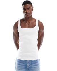 ASOS - – geripptes basic-muskelshirt - Lyst