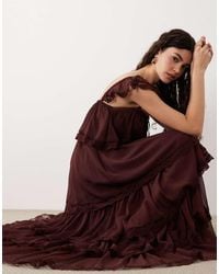 Miss Selfridge - Chiffon Tiered Maxi Dress - Lyst