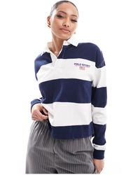 Polo Ralph Lauren - Sport capsule - polo stile rugby a righe con logo - Lyst