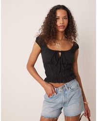 ASOS - – kurzärmliges milchmädchen-oberteil - Lyst