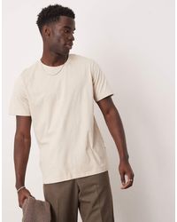 SELECTED - T-Shirt Color Crema Vestibilità Classica - Lyst