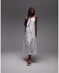 ARKET - Pure Cotton Poplin Maxi Beach Dress With Spaghetti Straps - Lyst