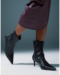 ASOS - Botines Negros De Tacón Bajo Rosalie De - Lyst