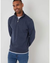 Threadbare - Mock T-Shirt Quarter Zip Sweatshirt - Lyst