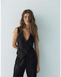 Pull&Bear - – trägertop aus leinenmix - Lyst