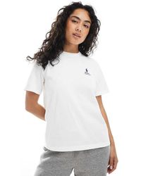 Polo Ralph Lauren - T-Shirt Bianca Comoda Con Logo Sul Petto - Lyst
