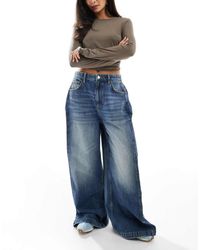 Cotton On - Vaqueros De Talle Bajo Y Corte Recto Curvado De Cotton On - Lyst