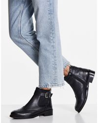 Dune London Chelsea Boots With Buckle - Black