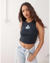 Obey - Angel Graphic Logo Tank Top - Lyst