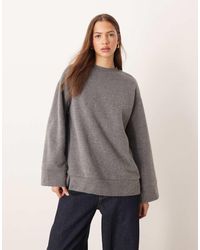 ASOS - Supersoft Split Hem Sweatshirt - Lyst