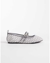 London Rebel - Mia Strappy Ruched Ballet Flats - Lyst