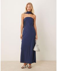 Abercrombie & Fitch - – drapiertes neckholder-maxikleid - Lyst