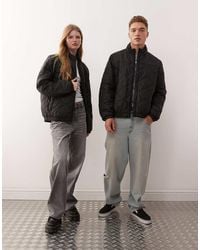 Champion - Giacca Imbottita Nera Con Zip - Lyst