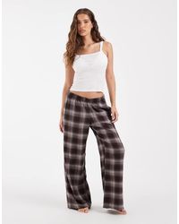 Hollister - Wide Leg Flannel Pyjama Bottoms - Lyst