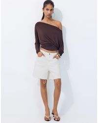 Stradivarius - Asymmetric Modal T-shirt - Lyst