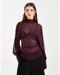 ASOS - – hochgeschlossene bluse - Lyst