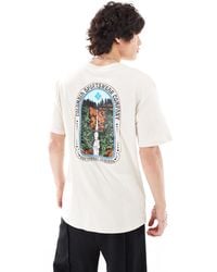 Columbia - Cavalry trail - t-shirt imprimé dans le dos - beige - Lyst