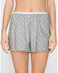 Tezenis - Printed Cotton Shorts With Rolled Hem - Lyst