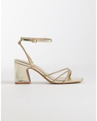 SEQWL - Leal Strappy Block Heeled Embellished Sandals - Lyst