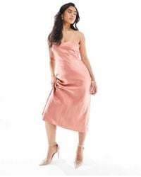 True Decadence - Strappy Bias Cut Midi Dress - Lyst