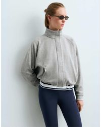 Oysho - High Neck Piqué Jacket - Lyst