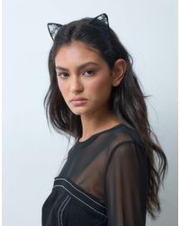 ASOS - Halloween Lace Cat Ears Headband - Lyst