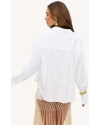 Loavies - Whisper Soft V-Neck Blouse - Lyst